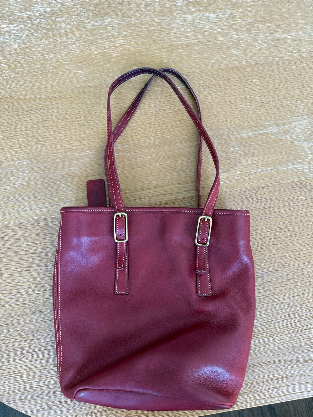 Women's vintage Coach Leather Tote Bag - Classic Shoulder Handbag